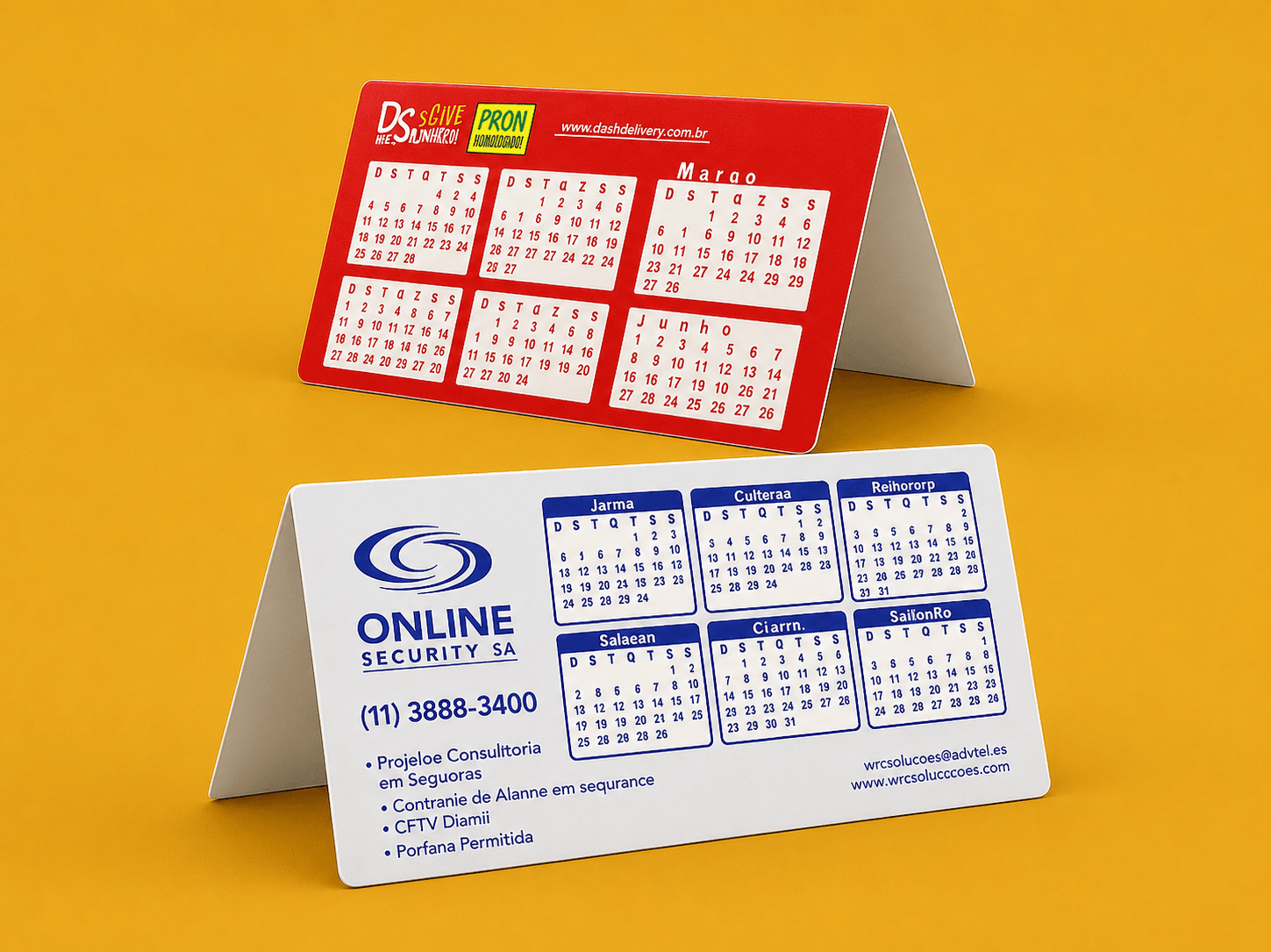 Calendário de Mesa em PVC