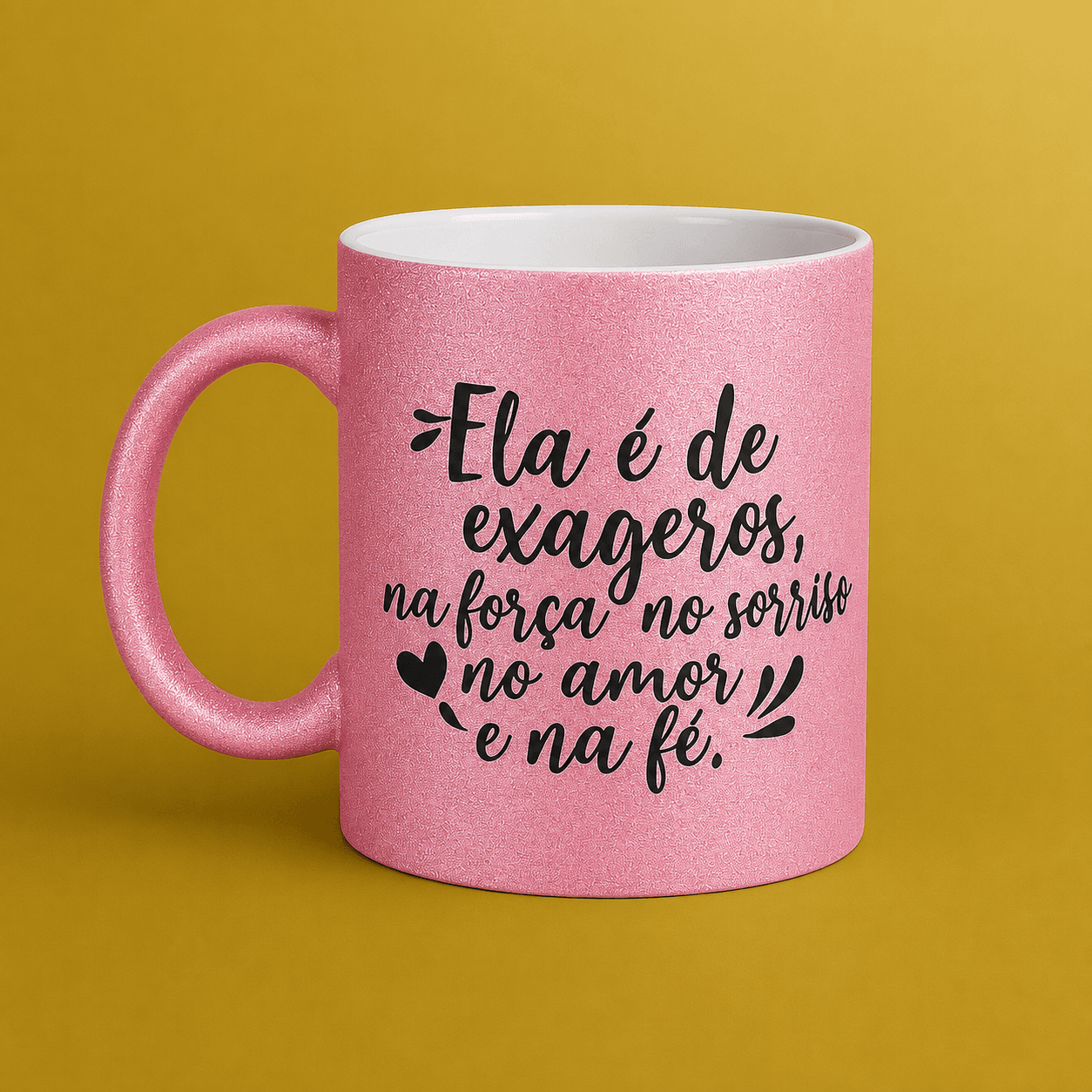 Caneca Cerâmica com Glitter
